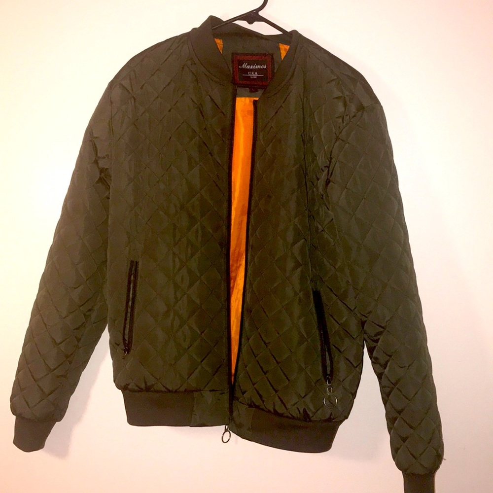 Olive green bomber jacket